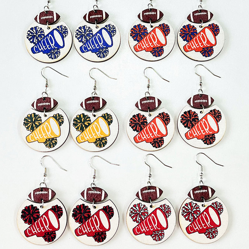 Geometric Cross Wood Earrings - product image 1