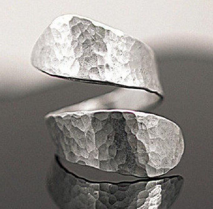 Style Irregular Concave-convex Open Ring - Personalized Trendy Wide Band Ring - product image 1