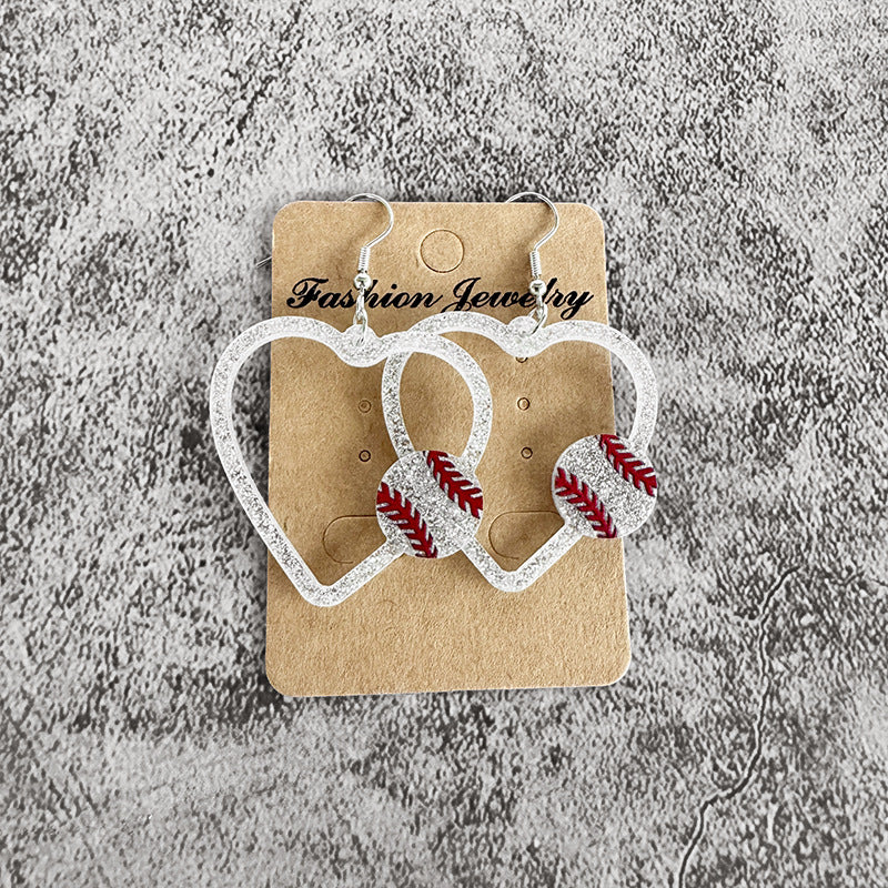 Heart Cross Acrylic Earrings - product image 7