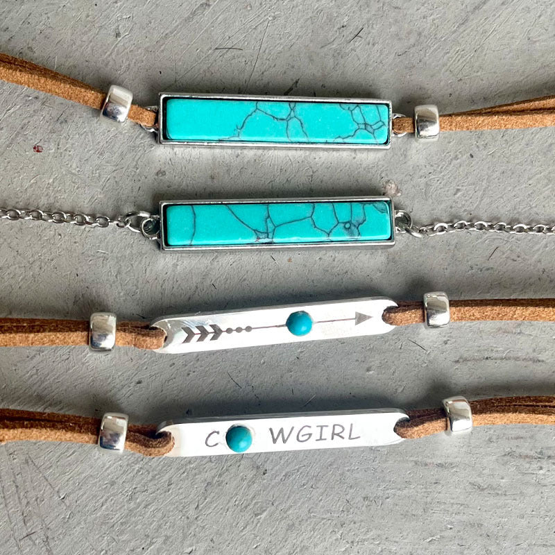 Western Turquoise Vintage Geometric Cross Necklace - product image 2