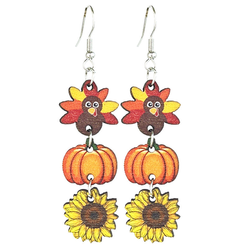 Cross Wood Earrings for Women - product image 3
