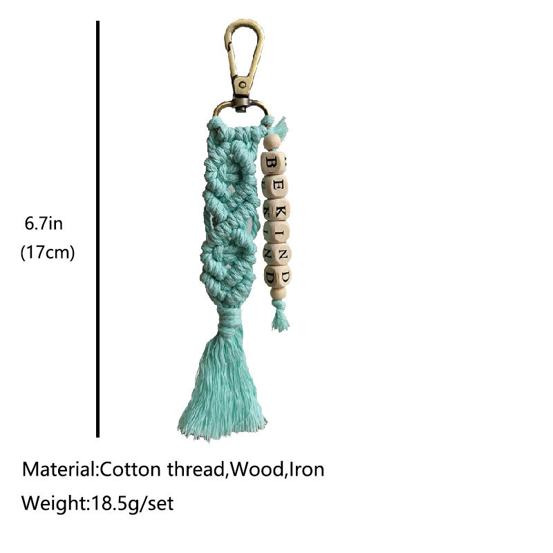 Morandi Color Keychain in Europe and America - Handmade Diy Weaving Bekind - product image 4