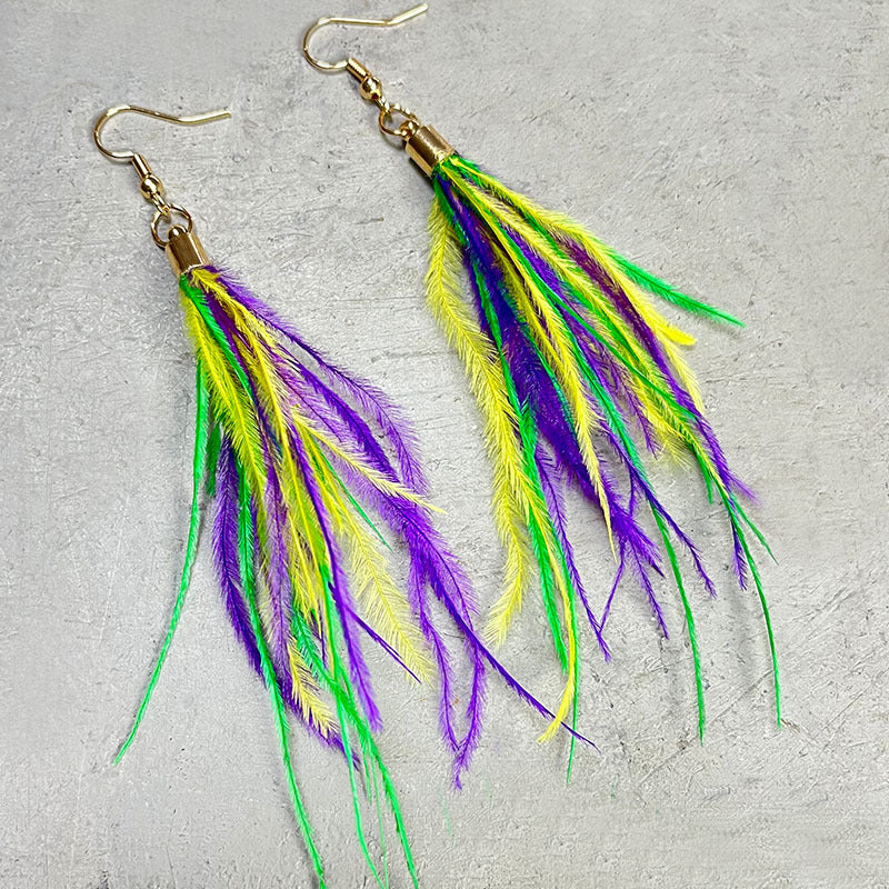 Statement Feather Cross Earrings - product image 7