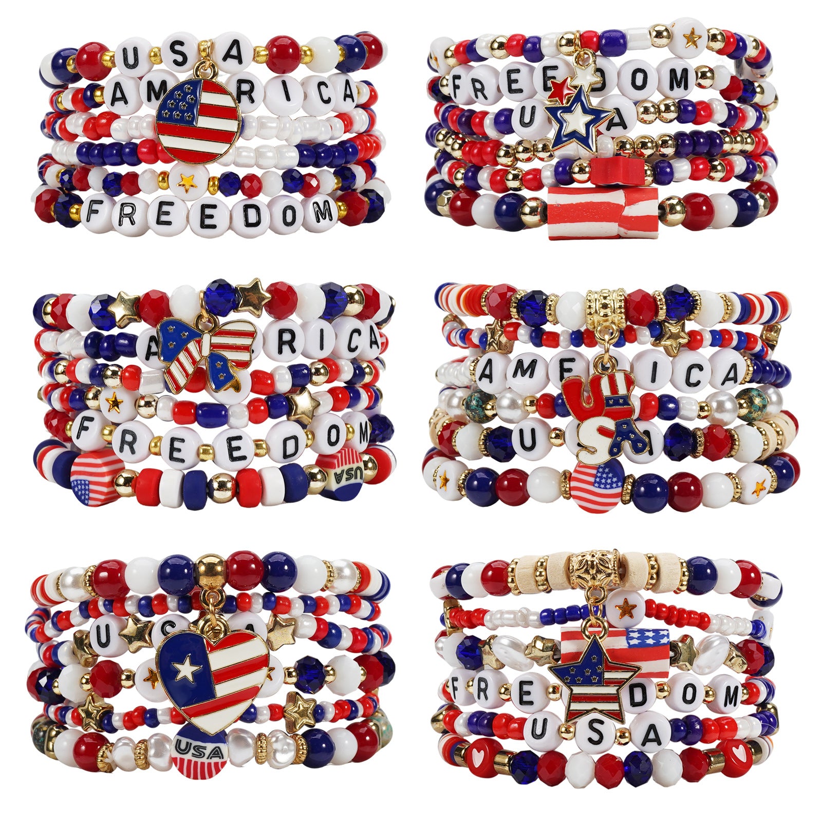Cross Flag Beaded Bracelet - product image 1