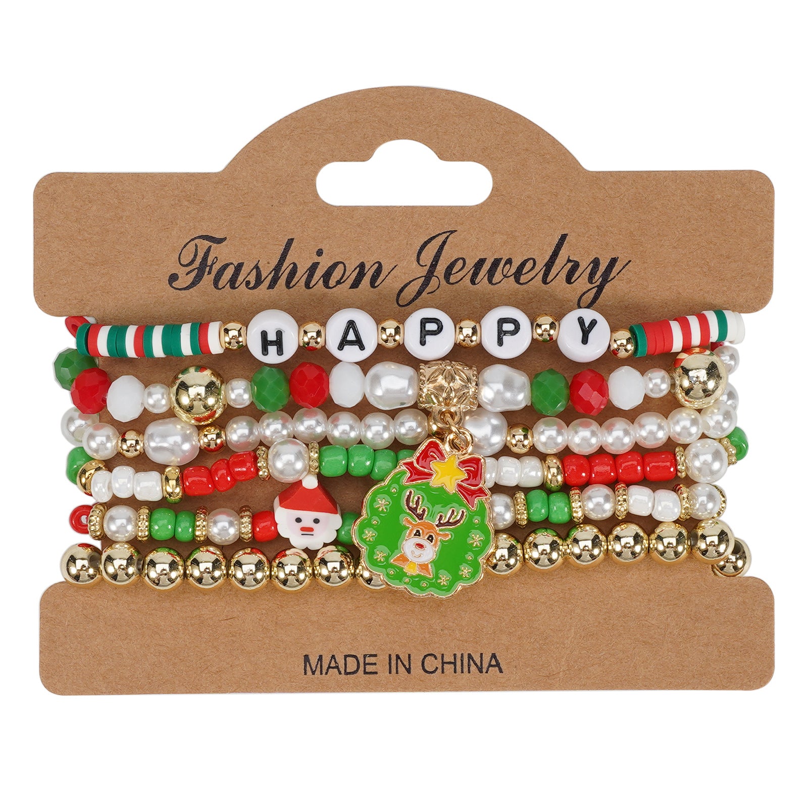 Christmas Bracelet Set Holiday Accessories Snowman Santa Claus Reindeer - product image 5