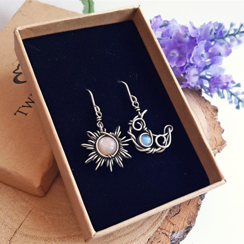 Boho Vintage Moon Cross Earrings - product image 4