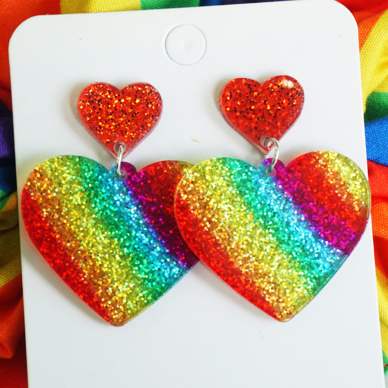 Heart Cross Acrylic Earrings - product image 20