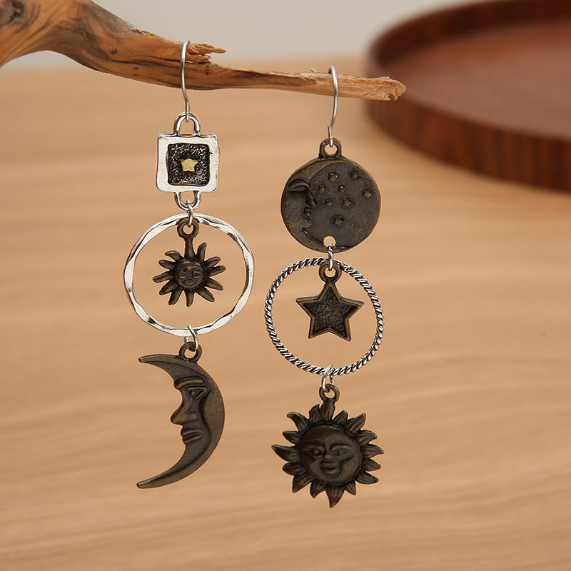 Vintage Moon Cross Earrings - product image 2