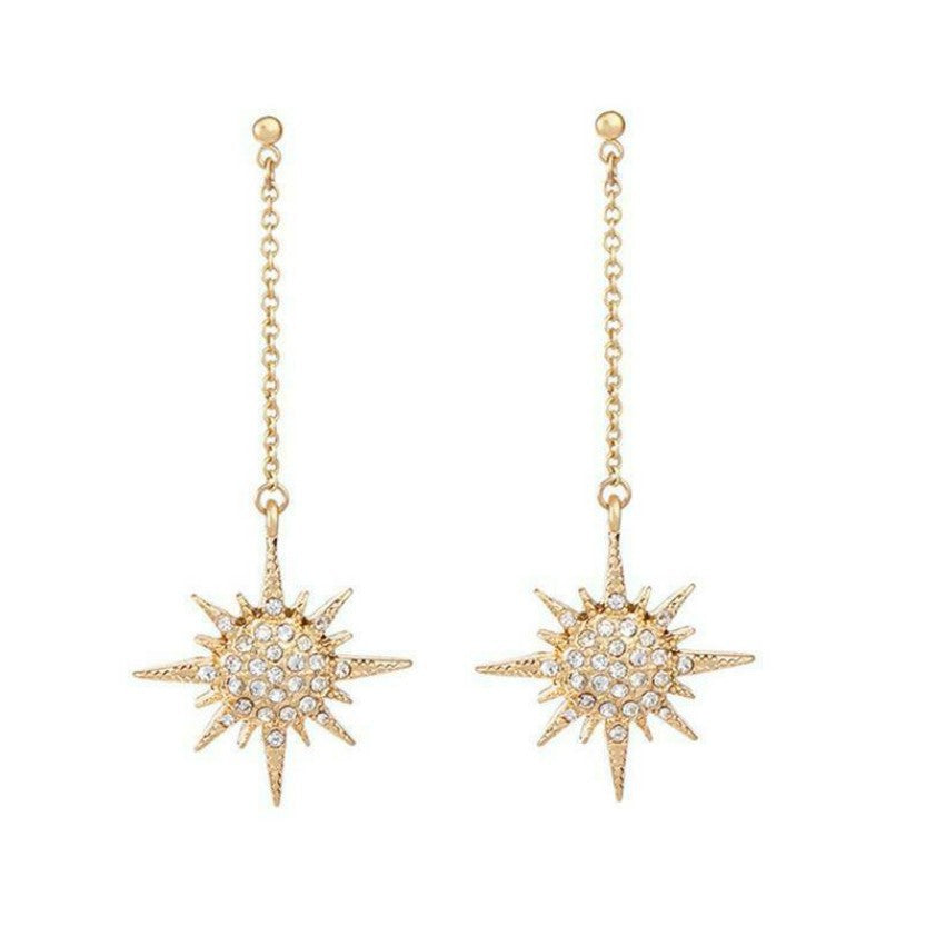 Moon Cross Crystal Earrings - product image 2