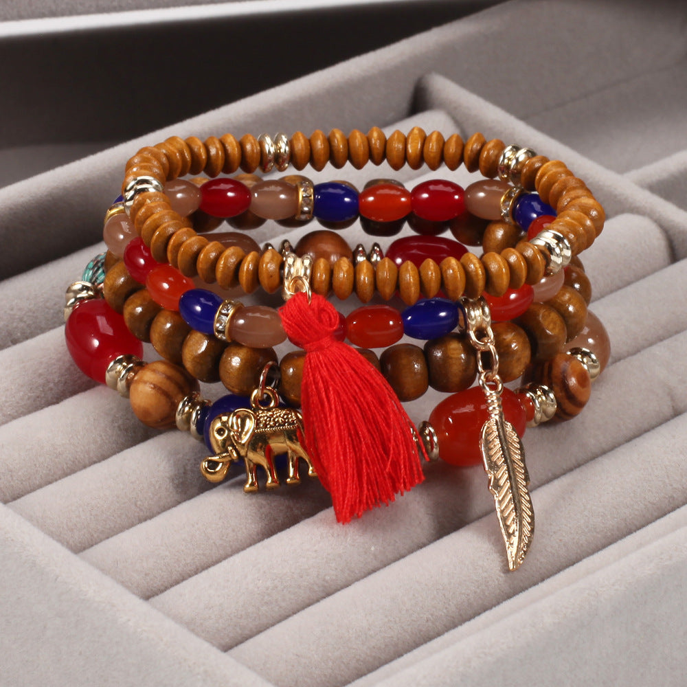 Boho Wood Beaded Necklace - product image 24