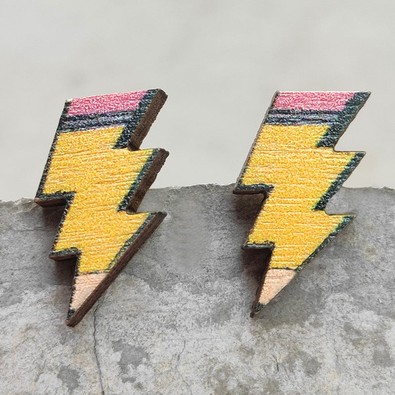 Cross Wood Earrings - product image 8