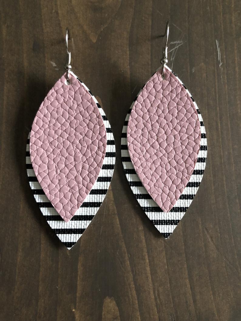 Cross Leather Earrings - product image 10