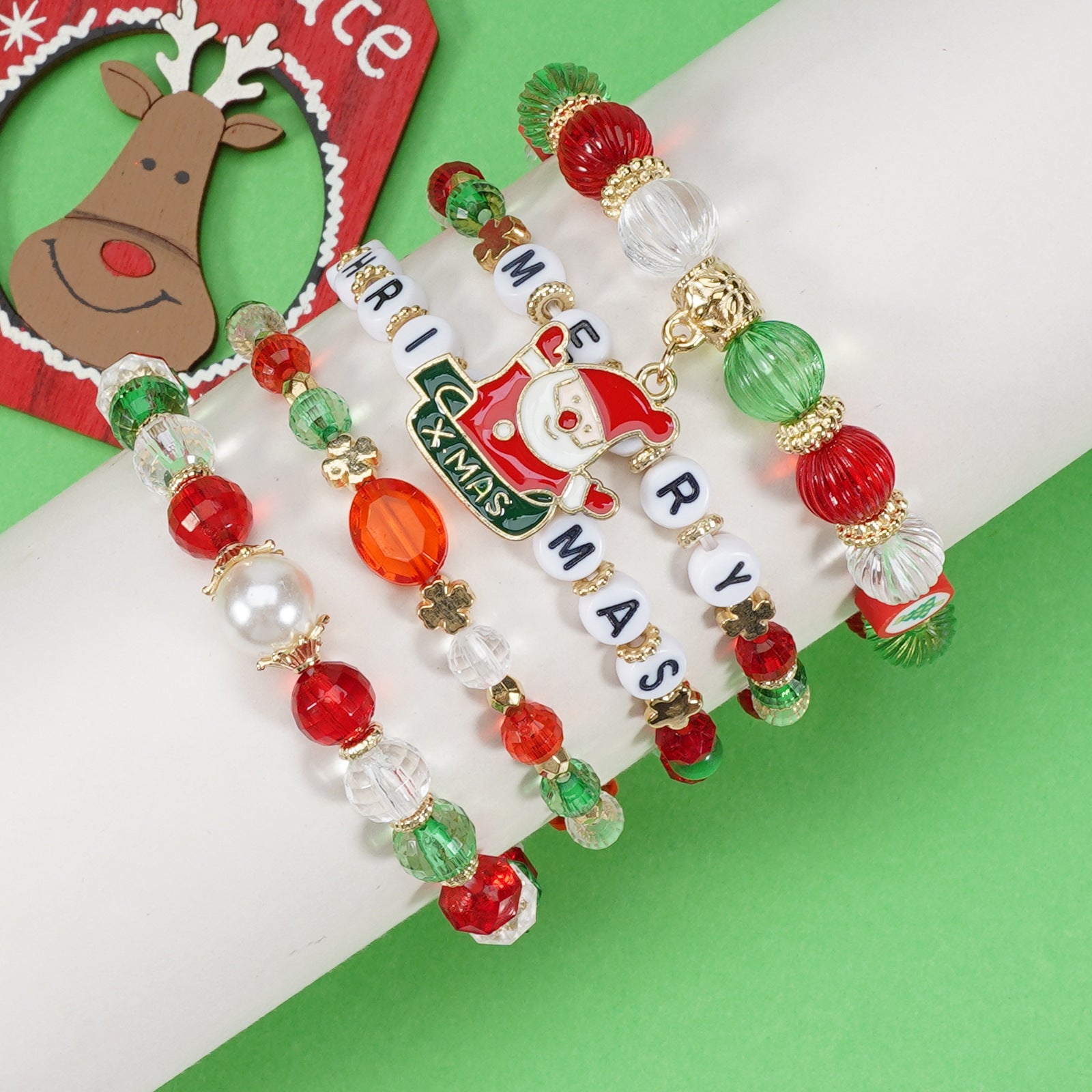 Christmas Bracelet Snowman - Christmas Tree - Santa Claus - Reindeer Antlers - product image 33