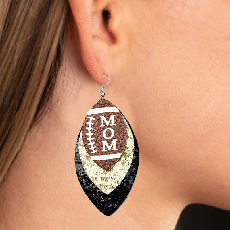Cross Leather Earrings - product image 2