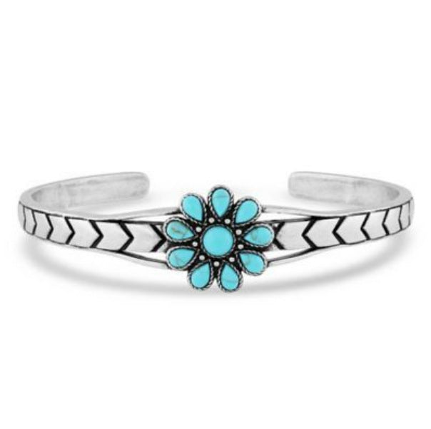 Turquoise Boho Floral Bracelet - product image 1