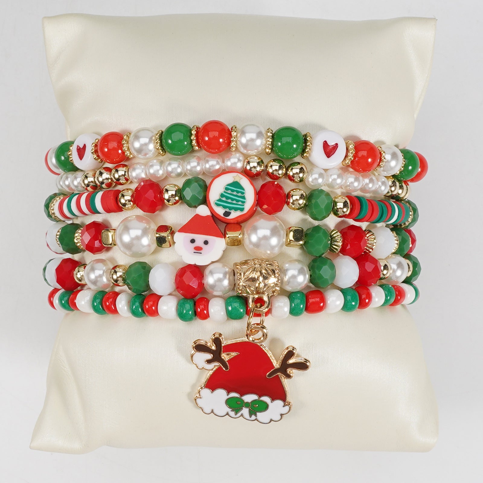 Christmas Bracelet Set Holiday Accessories Snowman Santa Claus Reindeer - product image 4