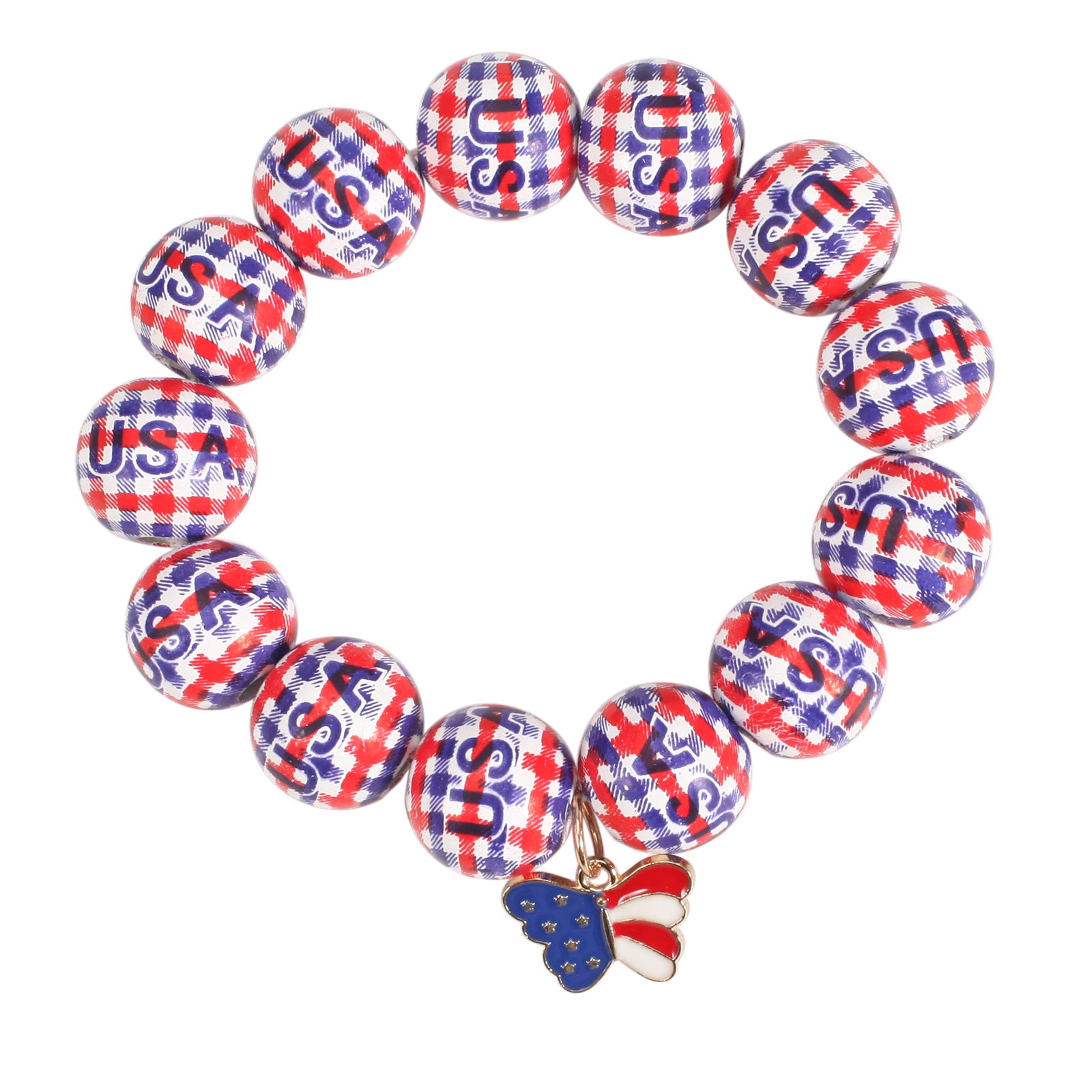Flag Wood Beaded Bracelet - product image 5