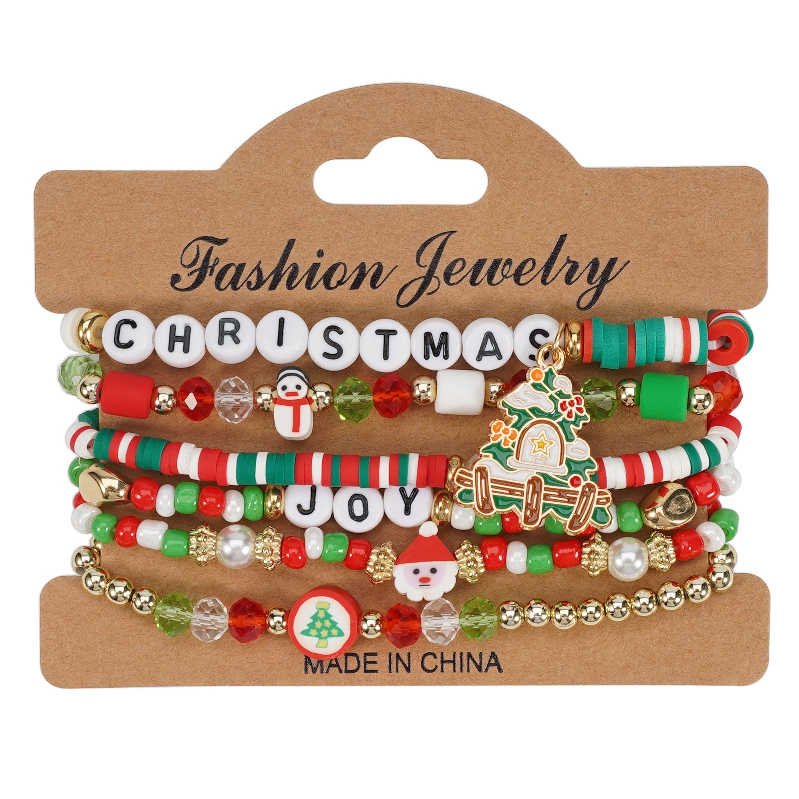 Christmas Bracelet Set Holiday Accessories Snowman Santa Claus Reindeer - product image 7