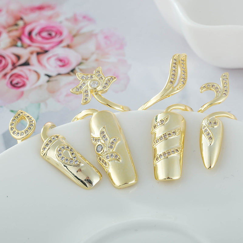 Personalized Fashion Creative Open Design Women's Ring-shaped Nail Rings with - product image 3