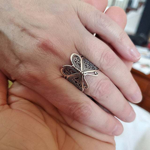 Vintage Cross Butterfly Ring - product image 12