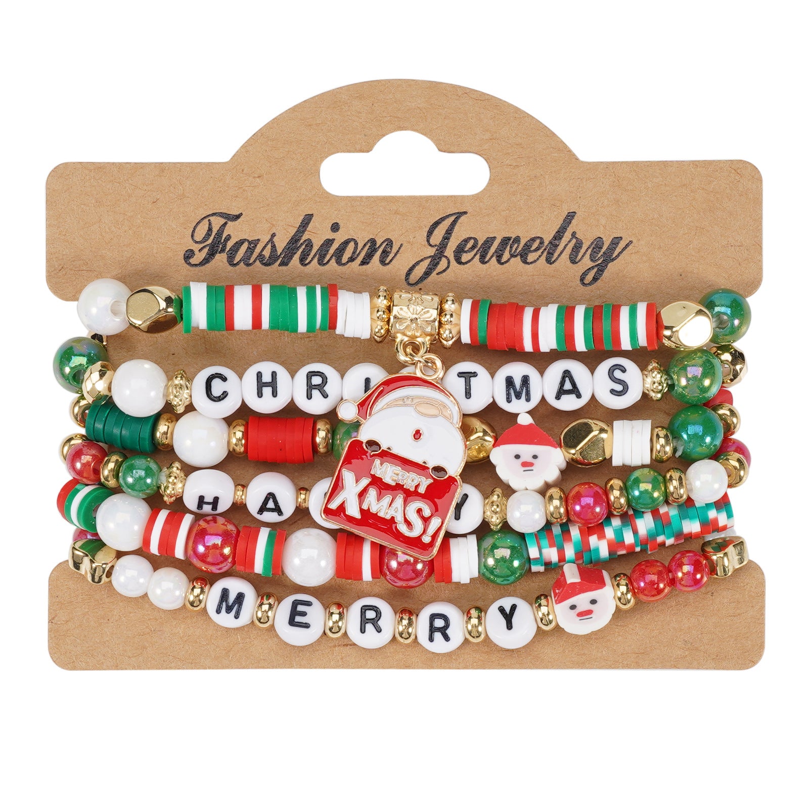 Christmas Bracelet Snowman Handmade Christmas Tree Santa Claus Reindeer