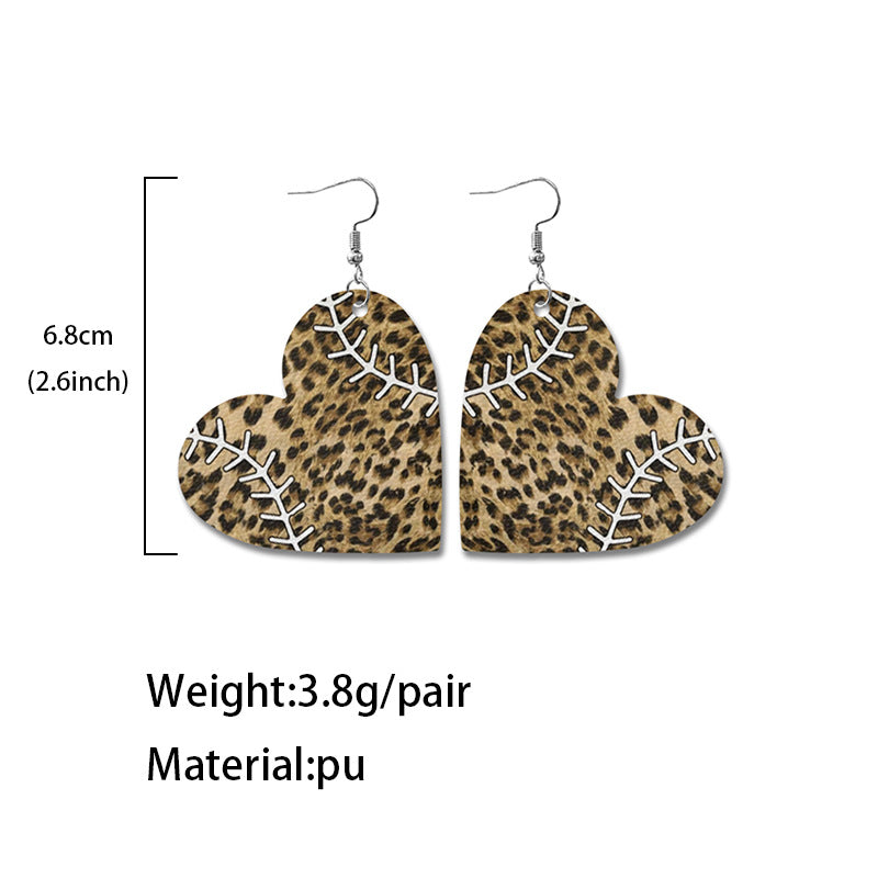 Heart Cross Leather Earrings - product image 4