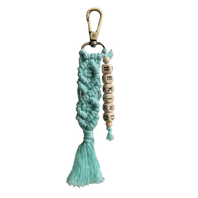 Morandi Color Keychain in Europe and America - Handmade Diy Weaving Bekind - product image 5