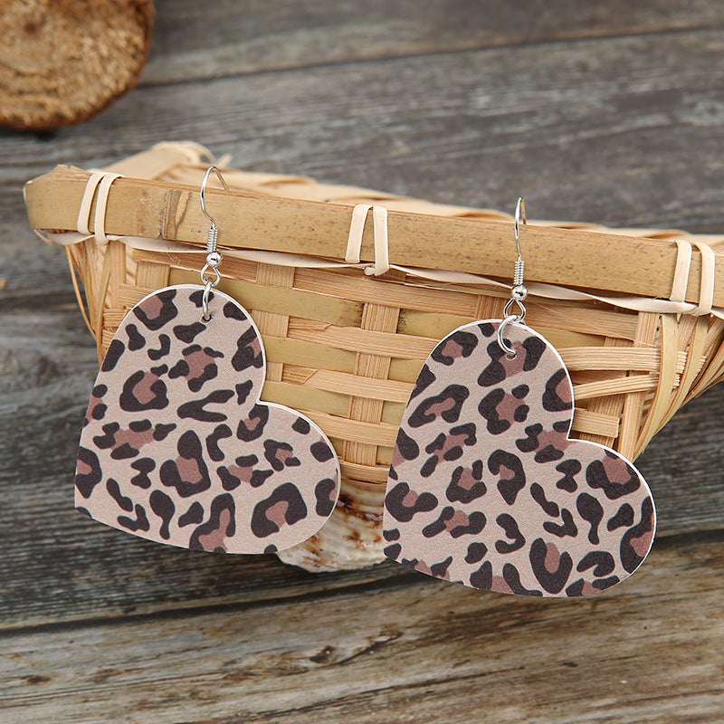 Heart Cross Leather Earrings - product image 2