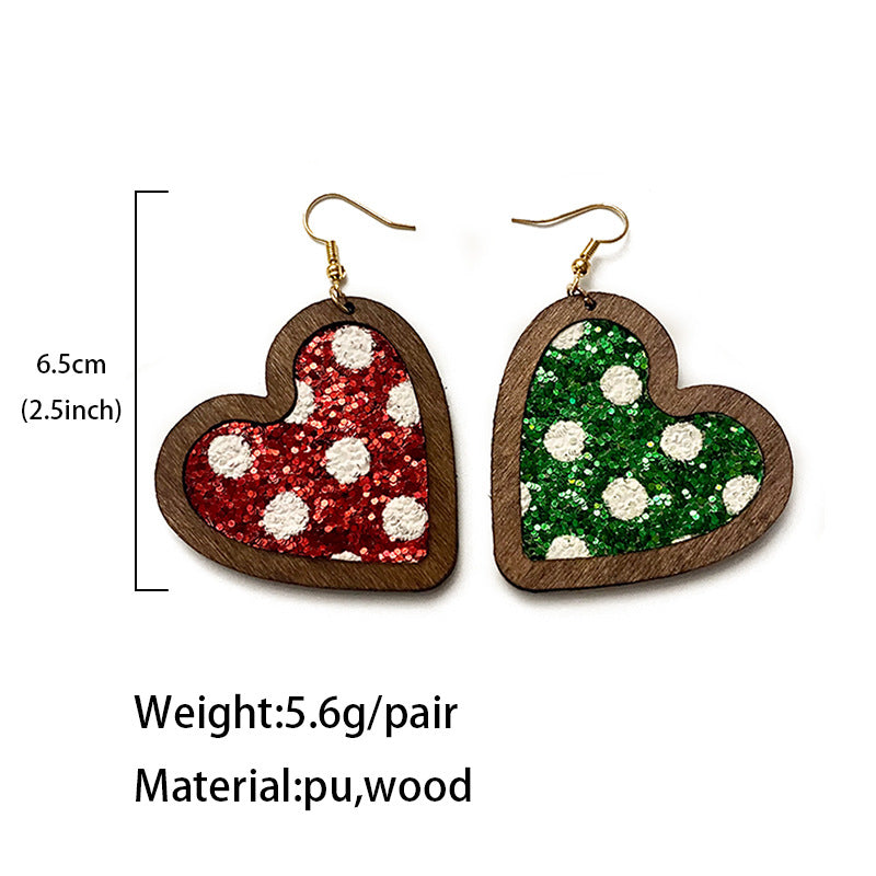 Vintage Heart Leather Earrings - product image 4