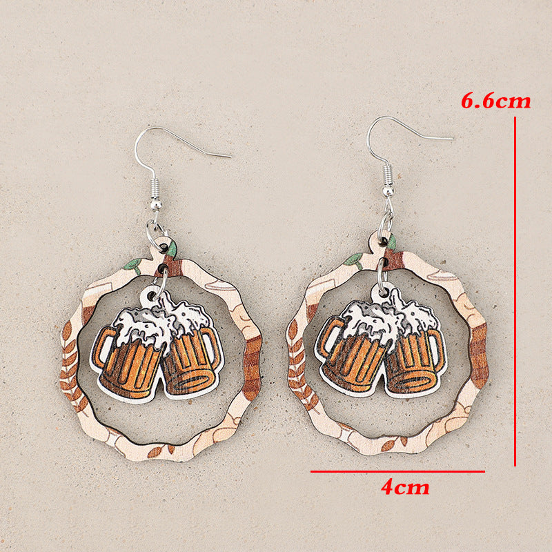 Cross Wood Earrings - product image 7