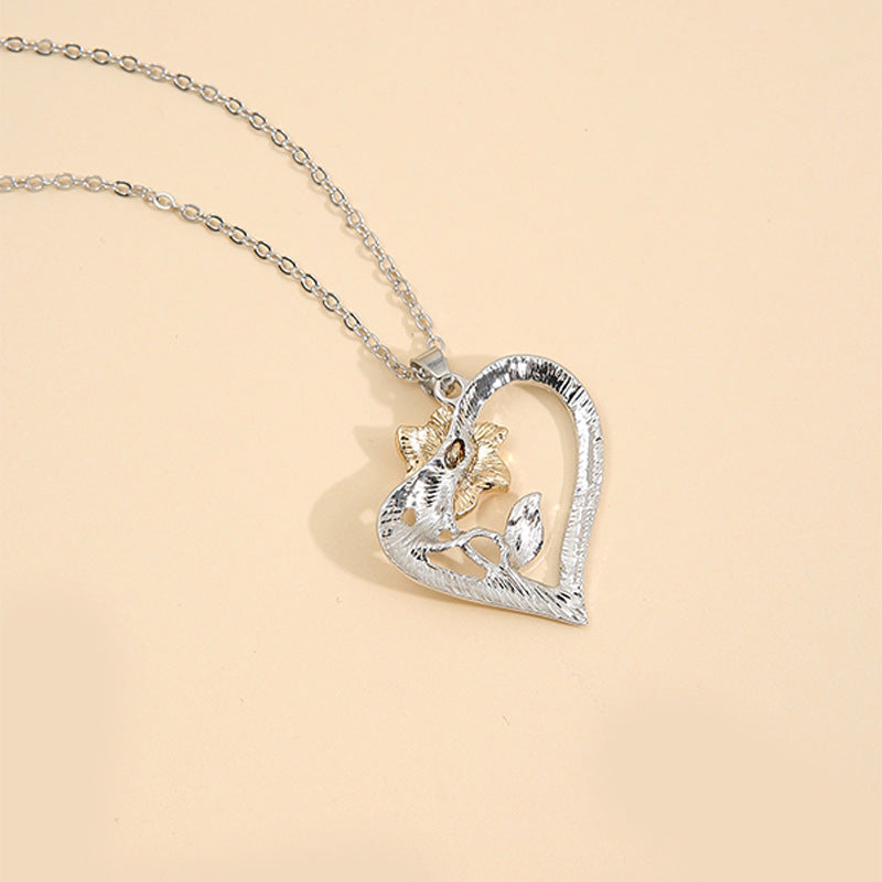 Floral Heart Cross Necklace for Women - product image 10