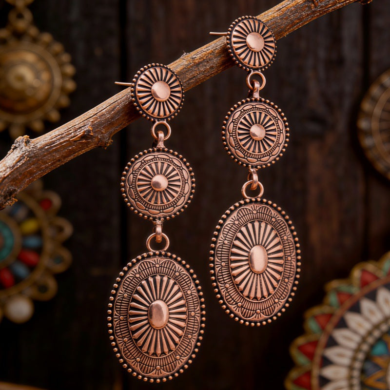Boho Vintage Cross Earrings - product image 9
