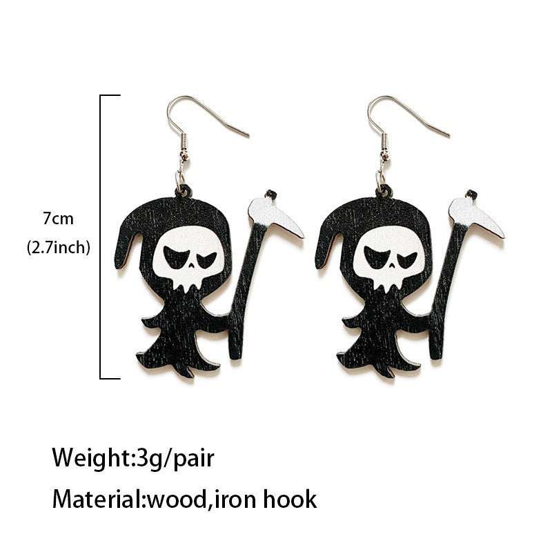Cross Wood Earrings - product image 4