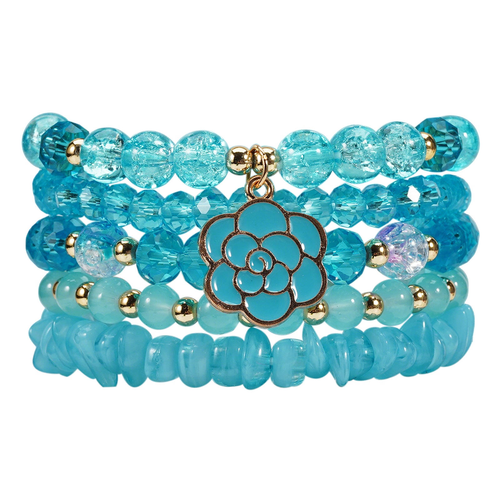 Boho Floral Cross Beaded Crystal Necklace - product image 8