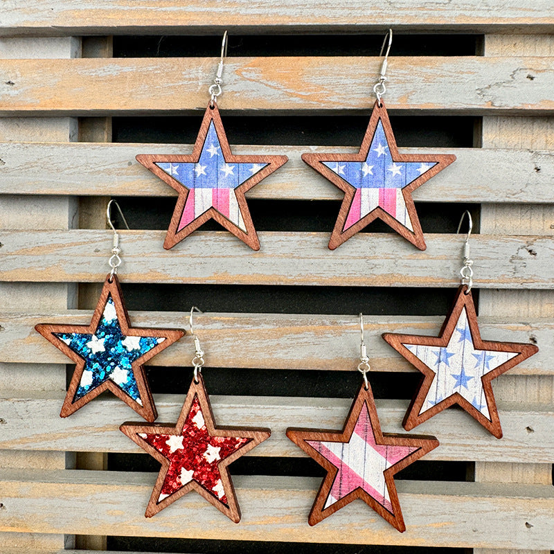Western Cross Leather Earrings - product image 1