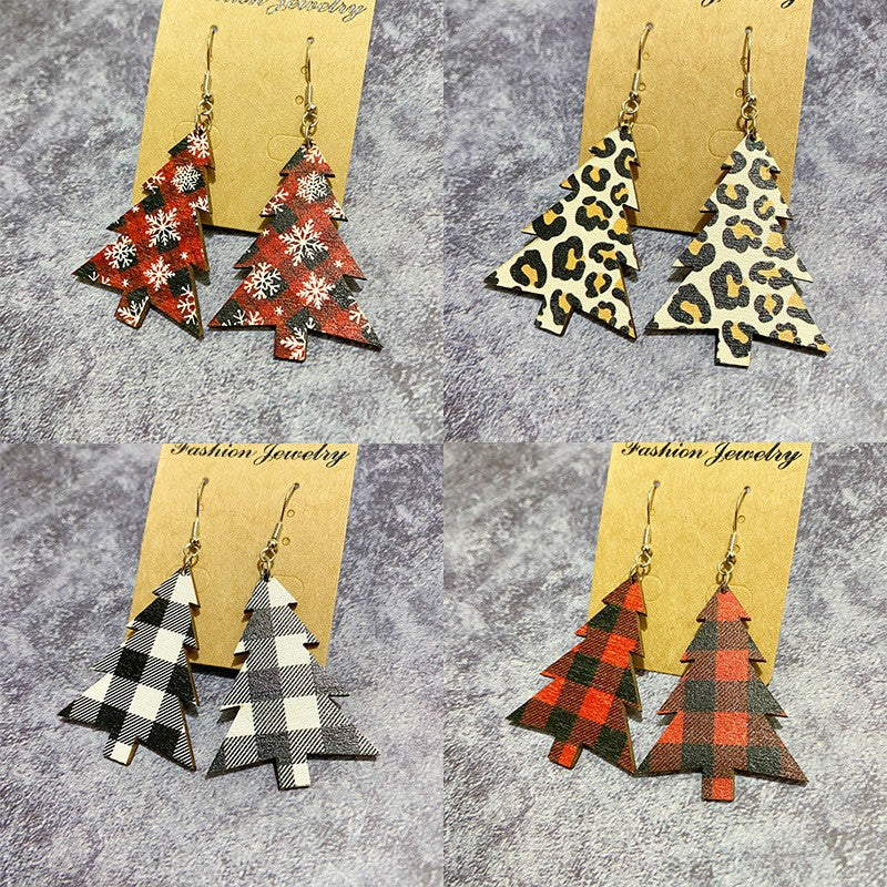 Cross Wood Earrings - product image 2