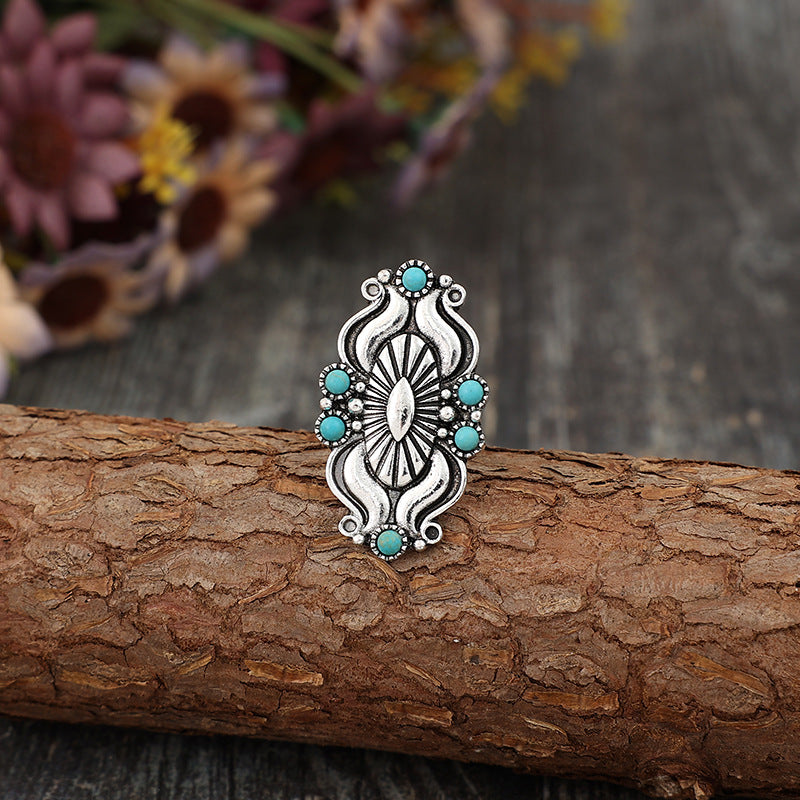 Turquoise Boho Cross Ring - product image 6