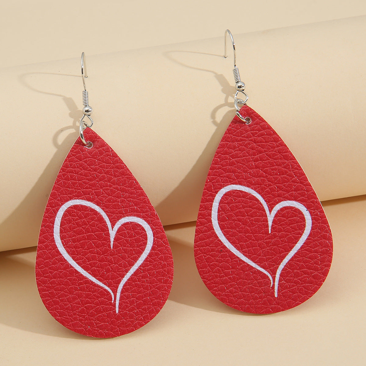 Heart Cross Leather Earrings - product image 8
