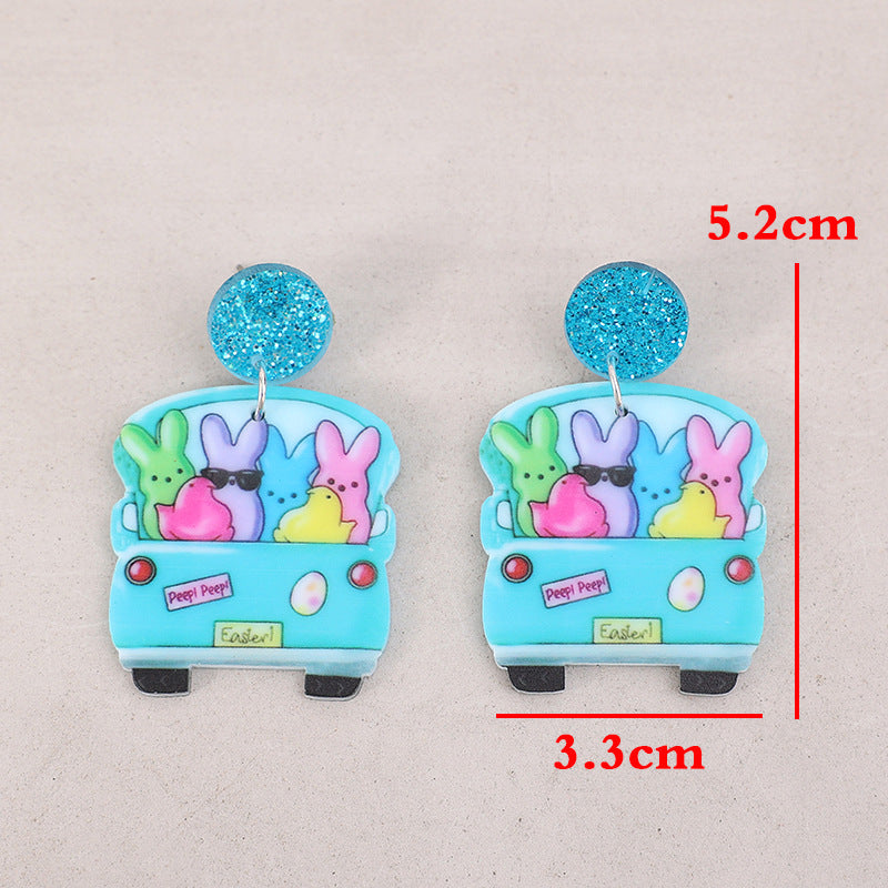 Cross Acrylic Earrings