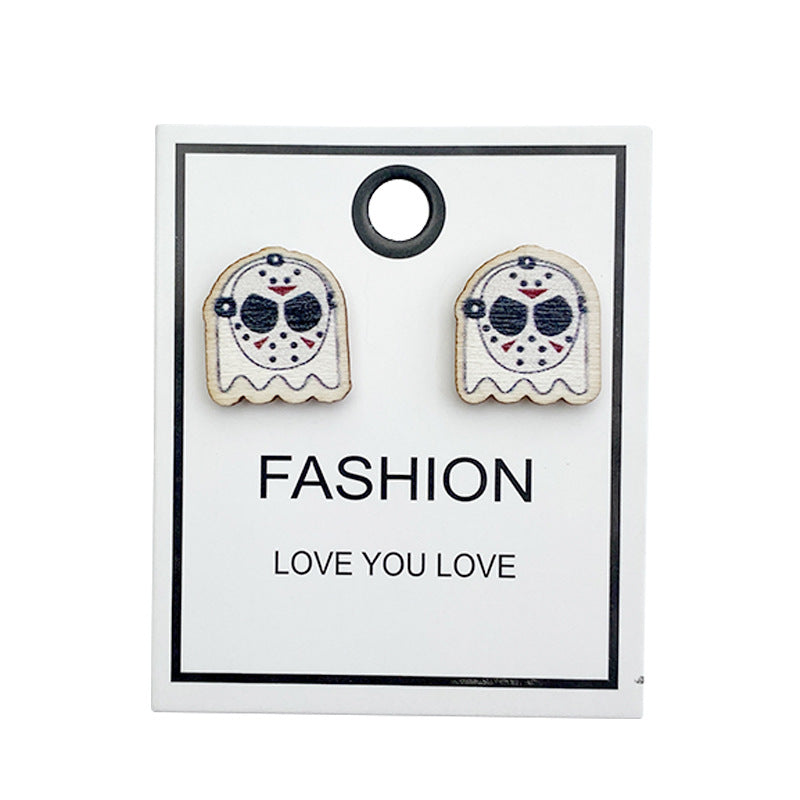 Cross Wood Earrings - product image 2
