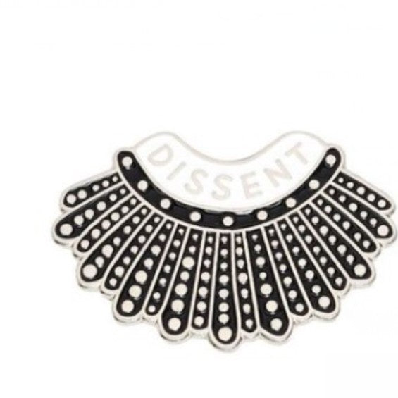 Dissent Dissident Enamel Brooch Ruth Bader Ginsburg Brooch - Shirt Collar Pin - product image 9