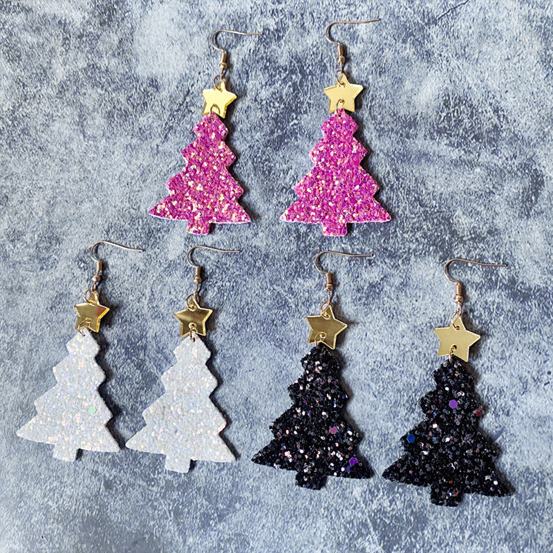 Leather Acrylic Earrings - product image 1