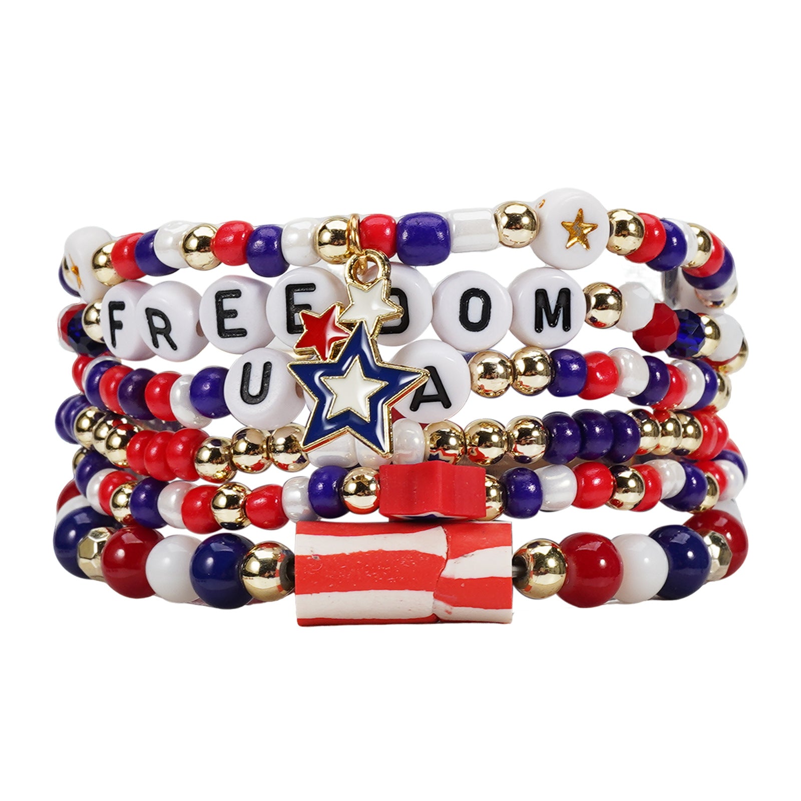 Cross Flag Beaded Bracelet