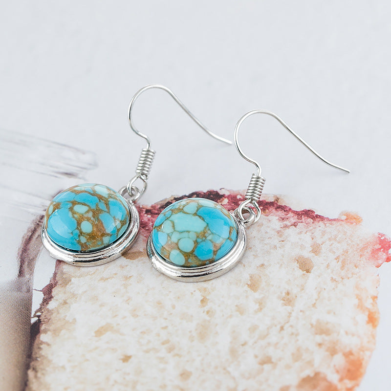 Turquoise Vintage Crystal Earrings - product image 3