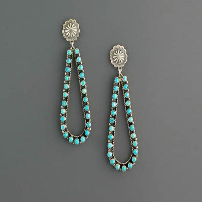 Turquoise Boho Vintage Earrings - product image 4