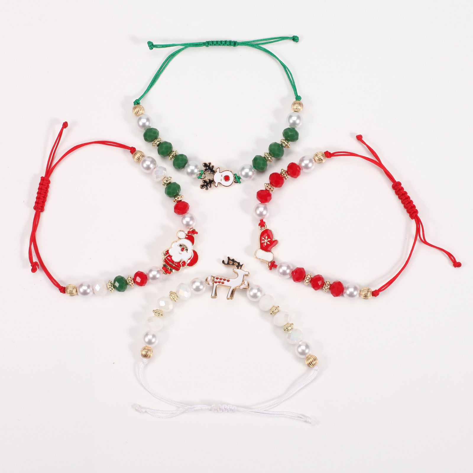 Christmas Bracelet Braided Adjustable Bracelet Snowman - Christmas Tree - - product image 21