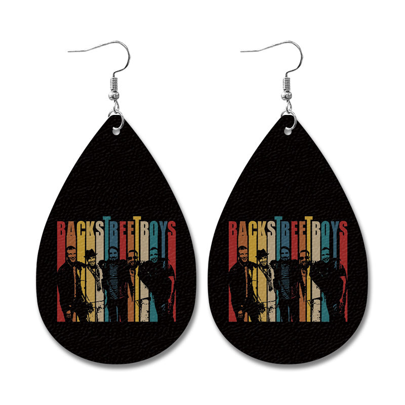 Vintage Cross Leather Earrings - product image 3