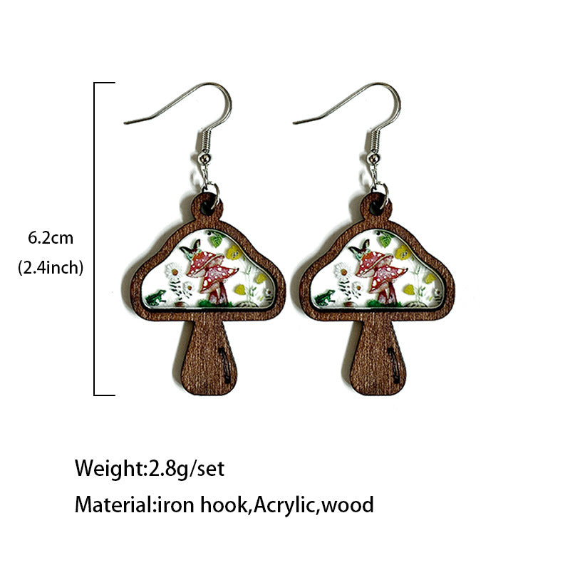 Floral Wood Earrings - product image 4