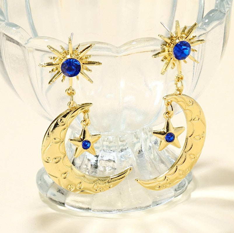 Vintage Moon Cross Earrings - product image 2