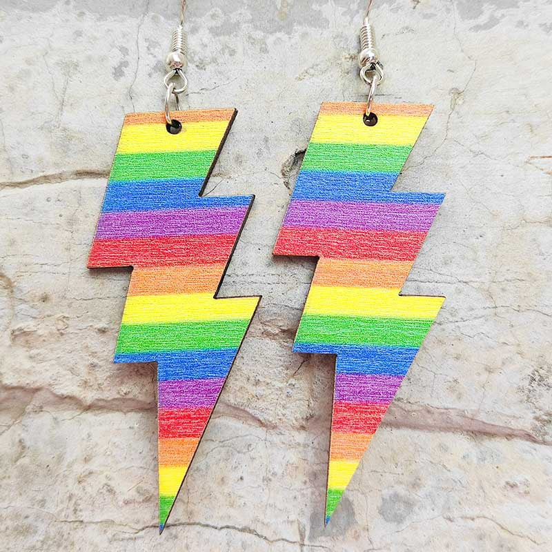 Floral Cross Wood Earrings - product image 10